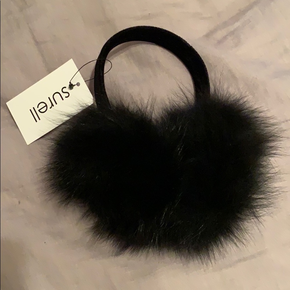 Fox fur earmuffs